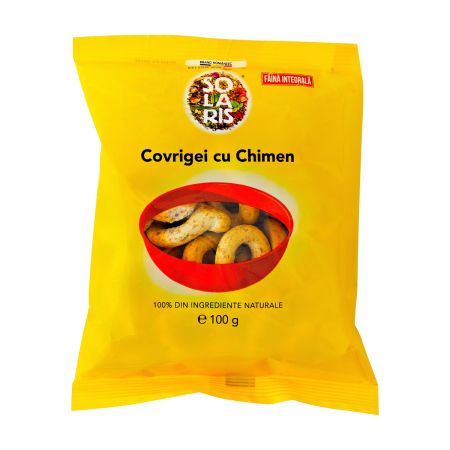 Covrigei din faina integrala si chimen, 100 g, Solaris