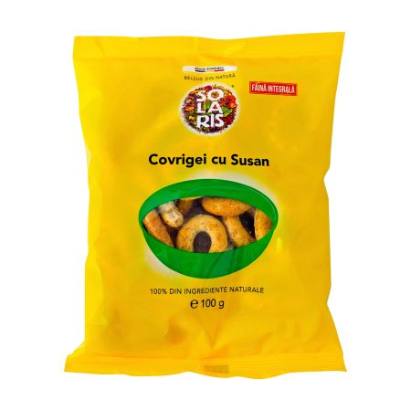 Covrigei din faina integrala cu susan, 100 g, Solaris