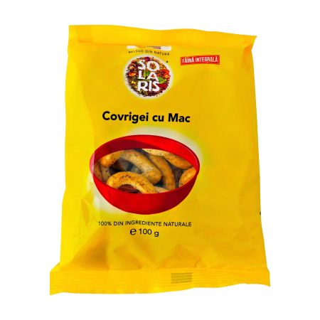 Covrigei din faina integrala si mac, 100 g, Solaris