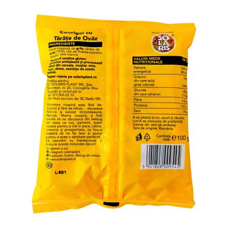 Covrigei cu tarate de ovaz, 100 g, Solaris 747195