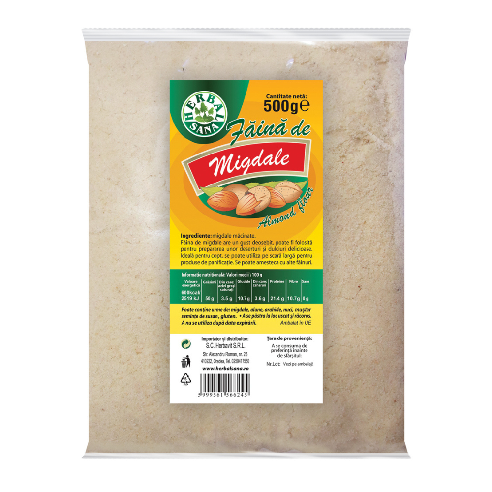 Faina de migdale, 500 g, Herbal Sana