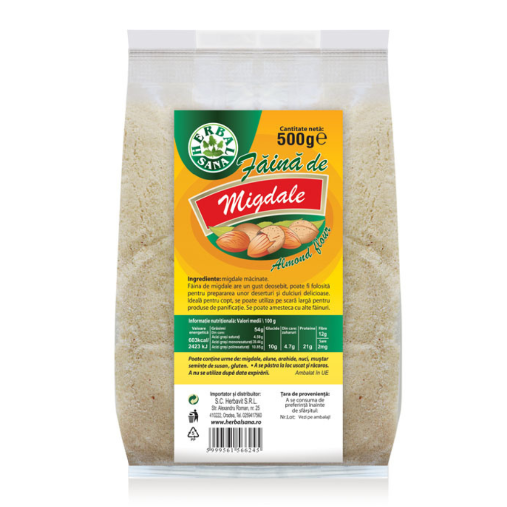 Faina de migdale, 500 g, Herbal Sana