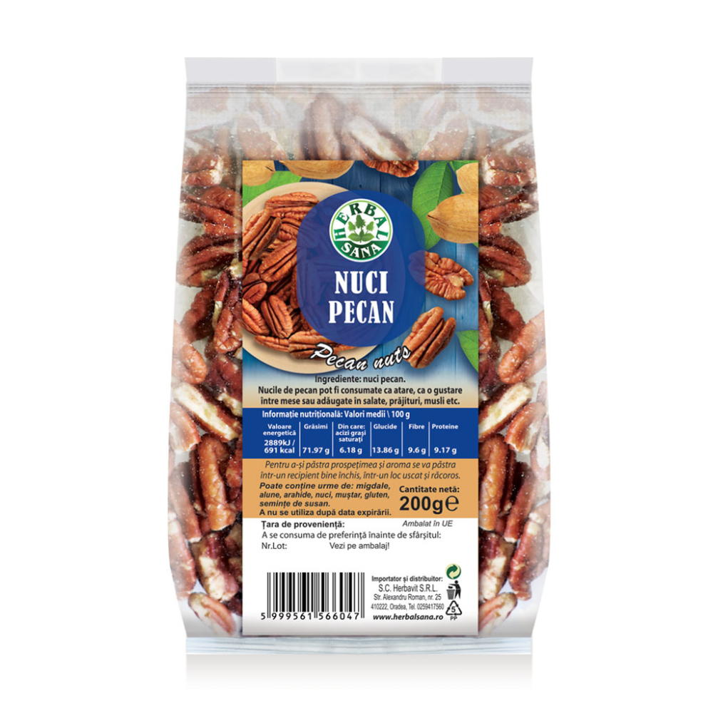 Nuci Pecan, 200 g, Herbal Sana