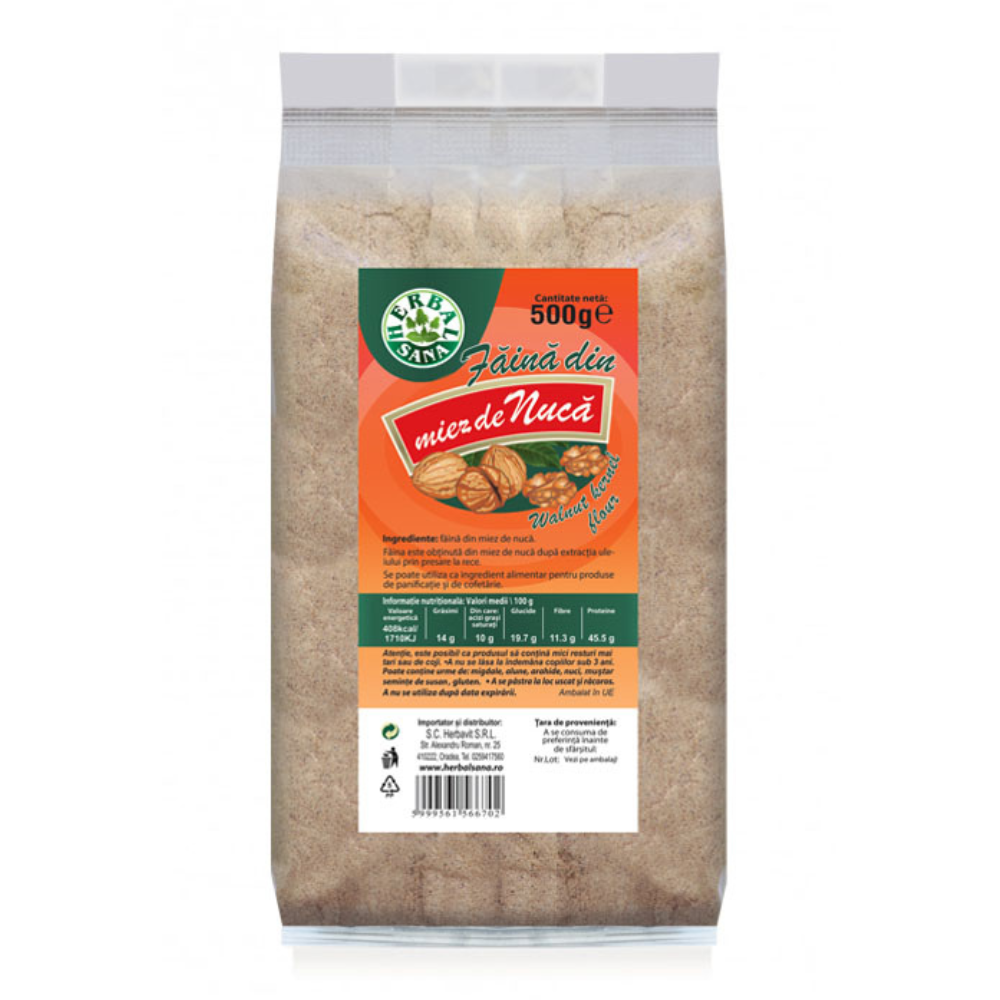 Faina de miez de nuca, 500 g, Herbal Sana