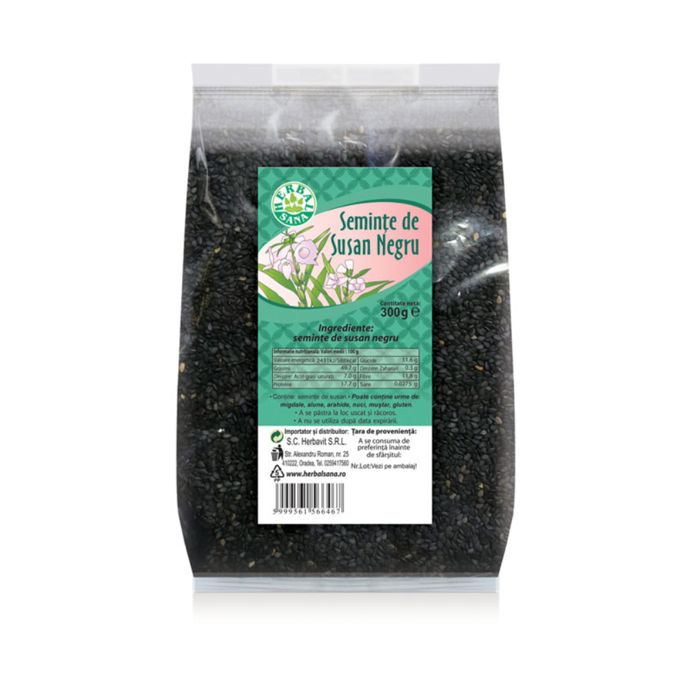 Seminte de susan negru, 300 g, Herbal Sana