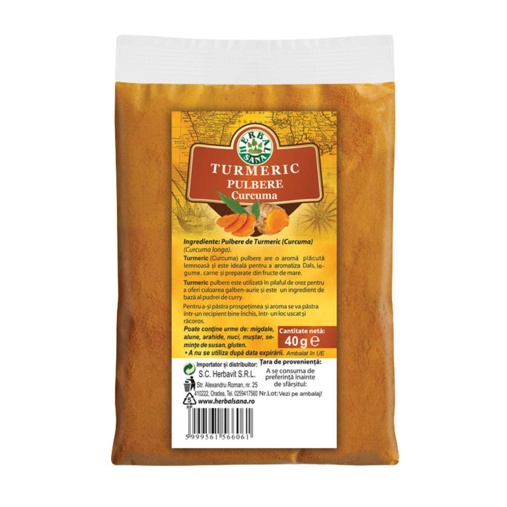 Turmeric pulbere, 40 g, Herbal Sana