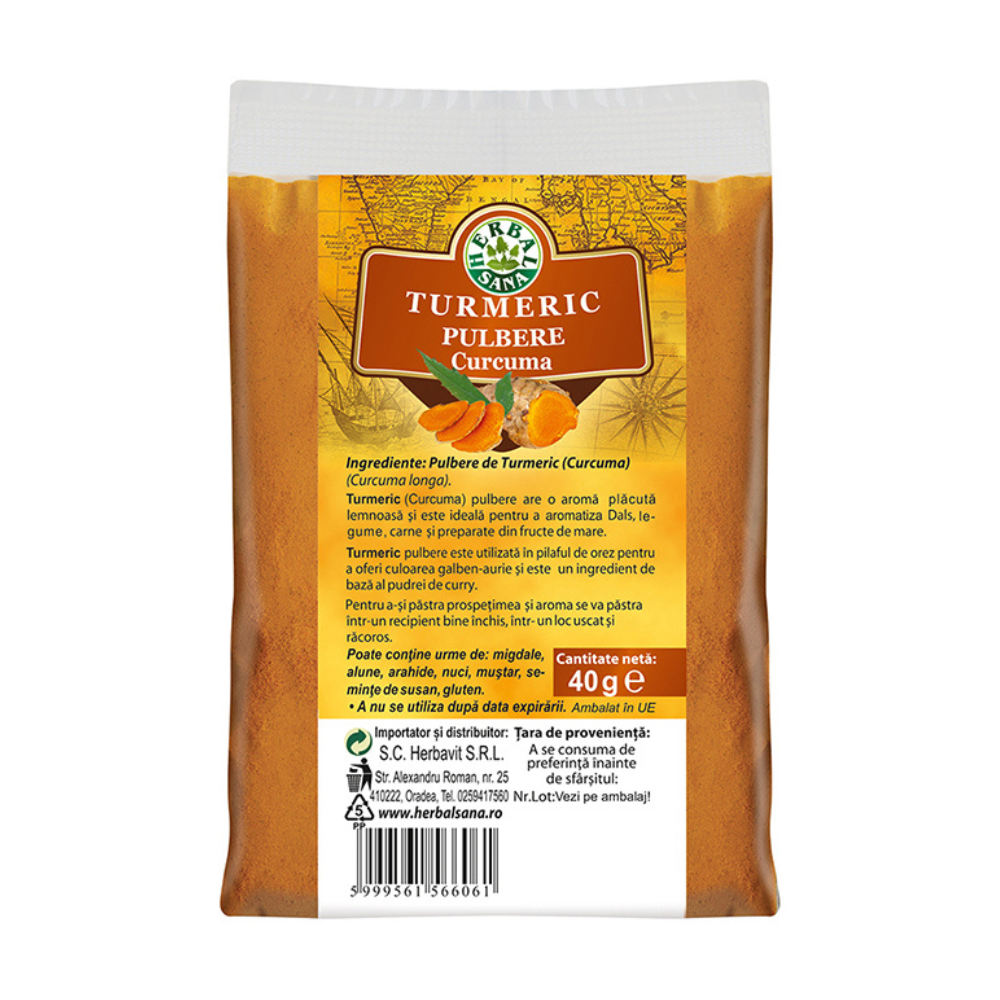 Turmeric pulbere, 40 g, Herbal Sana