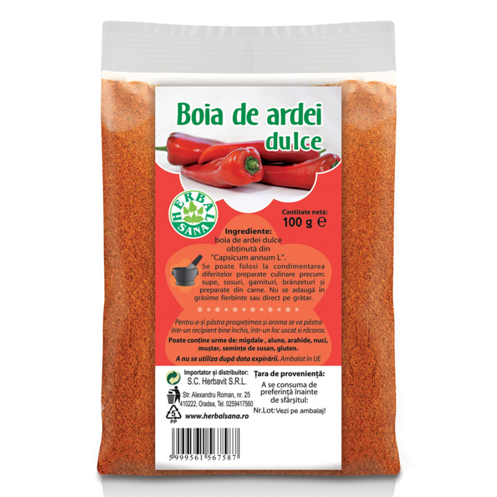 Boia de ardei dulce, 100 g, Herbal Sana