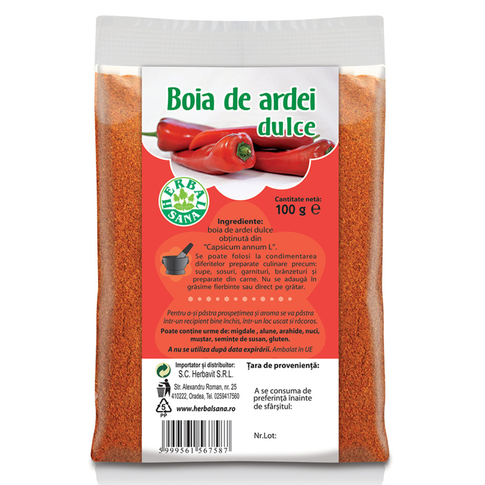 Boia de ardei dulce, 100 g, Herbal Sana