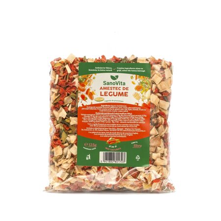 Eticheta Produs Amestec de legume, 125 g, Sanovita