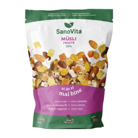 Musli cu fructe, 1 kg, Sanovita