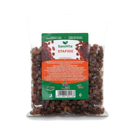 Eticheta Produs Stafide, 150 g, Sanovita