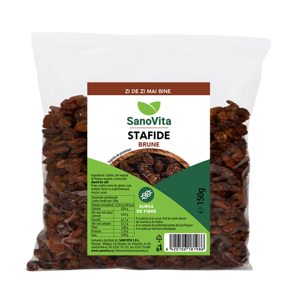 Stafide Brune, 150 g, Sanovita