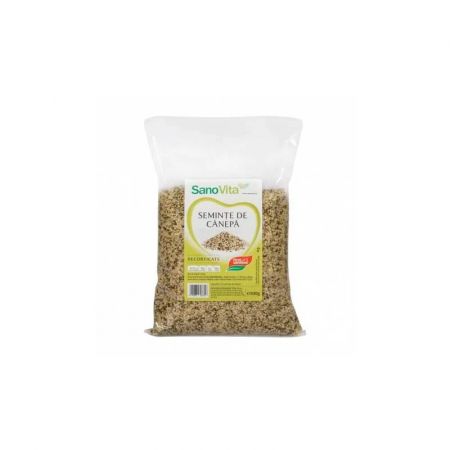 Seminte de canepa decorticate, 500 g, Sanovita