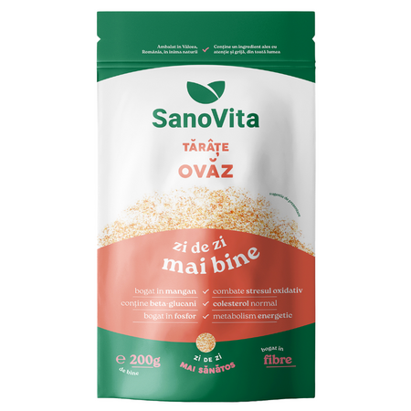Tarate de ovaz, 500 g, Sanovita