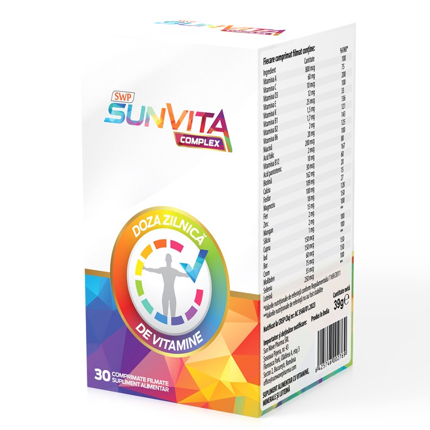 Sunvita Complex, 30 comprimate, Sun Wave