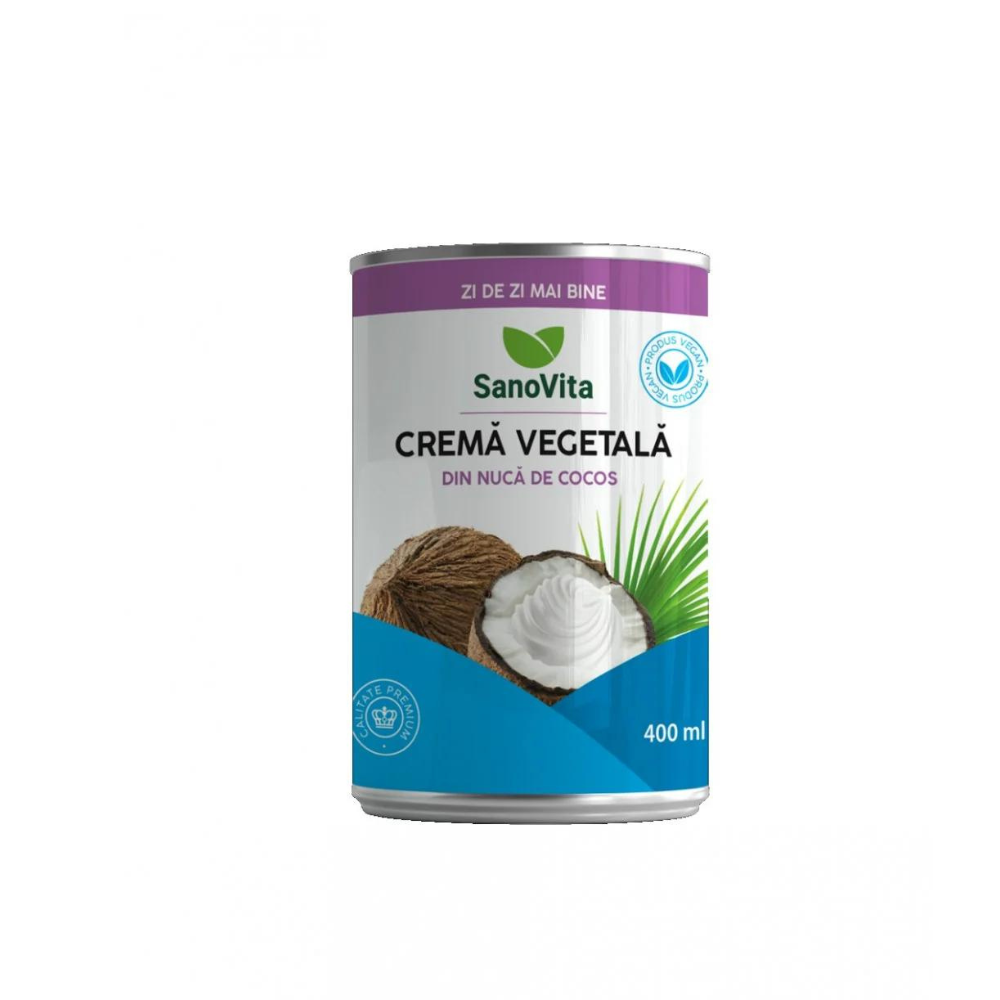 Crema vegetala din nuca de cocos, 400 ml, Sanovita