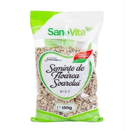 Seminte de floarea soarelui, 150 g, Sanovita