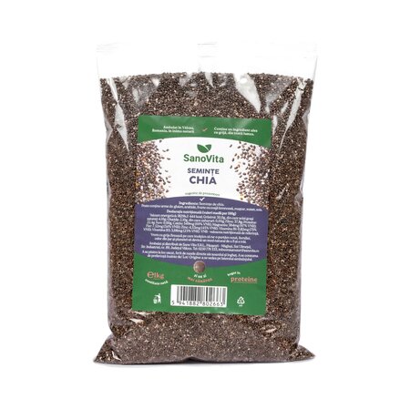 Eticheta Produs Seminte de chia, 1 kg, Sanovita