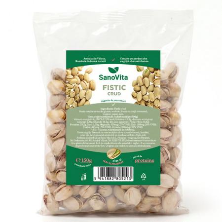 Eticheta Produs Fistic crud, 150 g, Sanovita