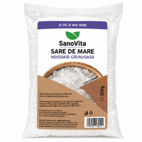 Sare de mare neiodata grunjoasa, 500 g, Sanovita
