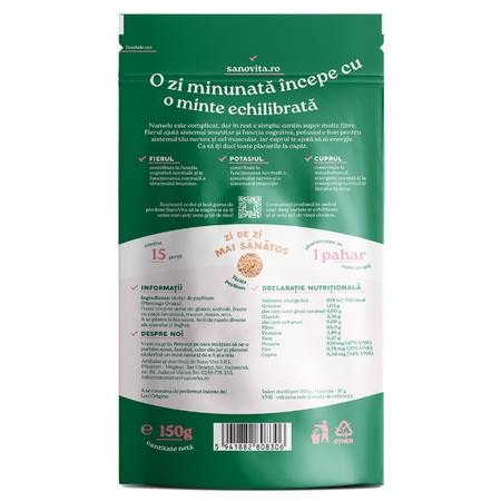 Tarate de Psyllium, 150 g, Sanovita 809842