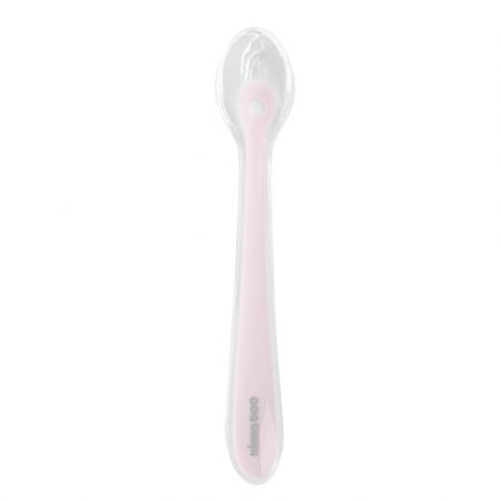 Lingurita din silicon cu carcasa de protectie, +4 luni, Pink, Kikka Boo 580642