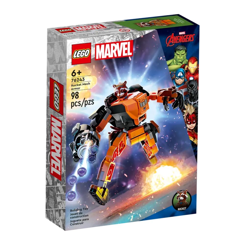 Armura de robot a lui Rocket Lego Marvel, +6 ani, 76243, Lego