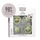 Set 4 suzete diferite din silicon si latex Try-it Collection, 0 luni+, Sage, 4 bucati, Bibs 592377