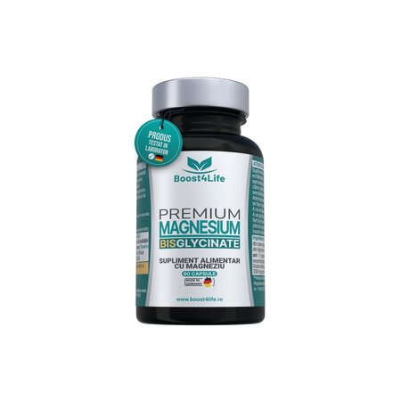 Magneziu Bisglicinat Premium, 60 capsule vegane, Boost4Life