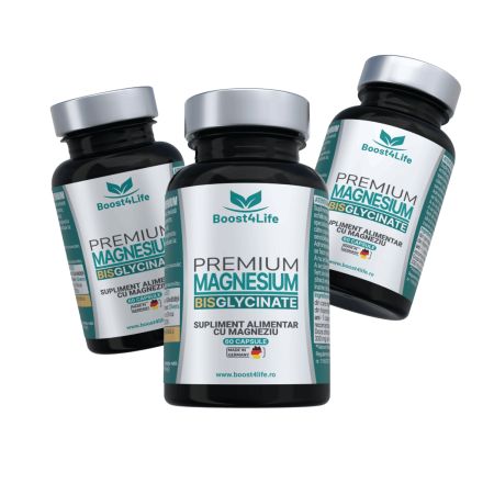 Magneziu Bisglicinat Premium, 60 capsule vegane, Boost4Life 725823