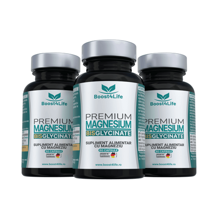 Magneziu Bisglicinat Premium, 60 capsule vegane, Boost4Life 725821