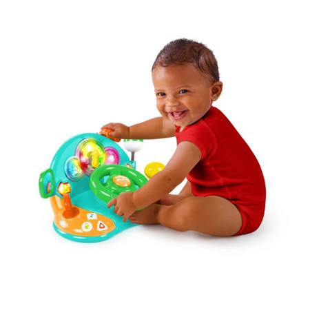 Jucarie multifunctionala cu volan Lights & Colors Driver, 6 luni+, Bright Starts 580972