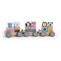 Joc de stivuire Trenulet PolarB, +18 luni, New Classic Toys
