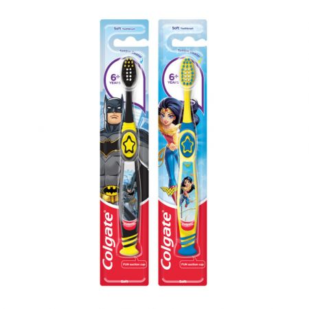 Periuta de dinti Batman/Wonder Woman, +6 ani, Soft, Colgate