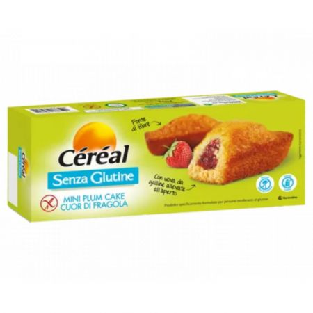 Minichec fara gluten si lactoza cu crema de capsuni, 210 g, Cereal