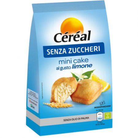 Minicake fara zahar si cu aroma de lamaie, 196 g, Cereal