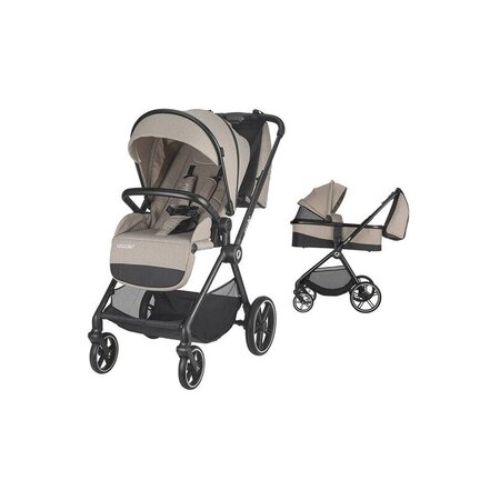 Sistem carucior 2 in 1 pentru copii Lissia, Butternut Beige, Coccolle 673571