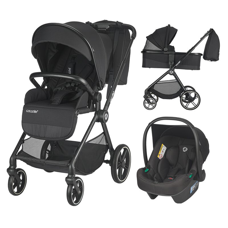 Sistem carucior 3 in 1 pentru copii Lissia, Anthracite, Coccolle