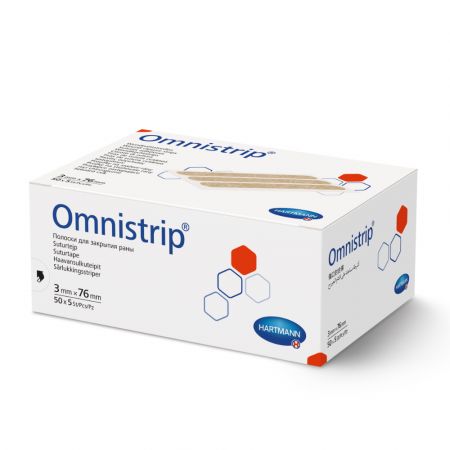 Plasturi sub forma de stripuri sterile Omnistrip, 3x76 mm, 50 bucati, Hartmann