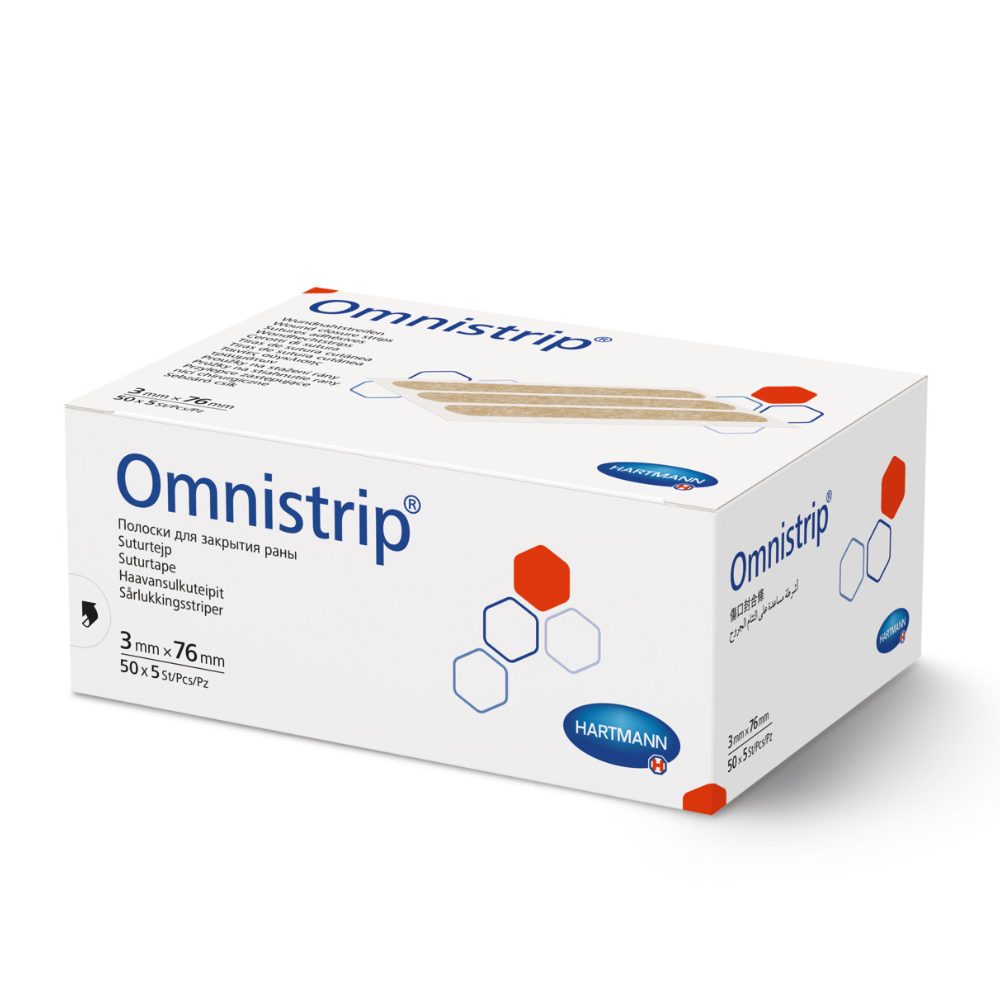 Plasturi sub forma de stripuri sterile Omnistrip, 3 x 76 mm, 50 bucati, Hartmann