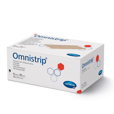 Plasturi sub forma de stripuri sterile Omnistrip, 6x76 mm, 50 bucati, Hartmann