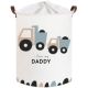 Cos din bumbac pentru jucarii, 35X45 cm, Love Daddy, Sipo 614368