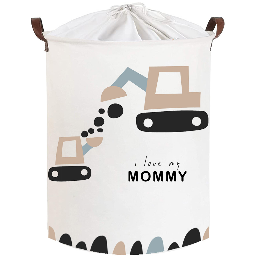 Cos din bumbac pentru jucarii, 35X45 cm, Love Mommy, Sipo