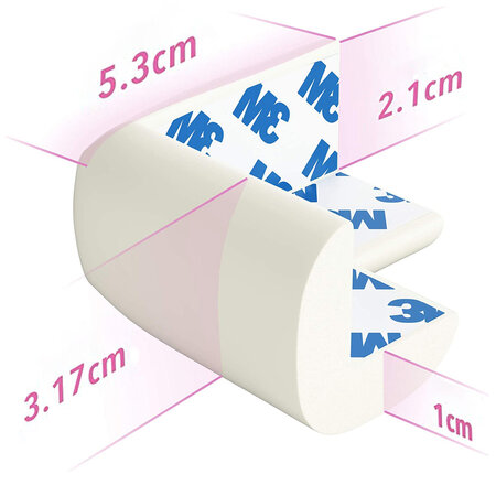 Set 4 aparatori moi pentru colturi, Ecru, Sipo 614546