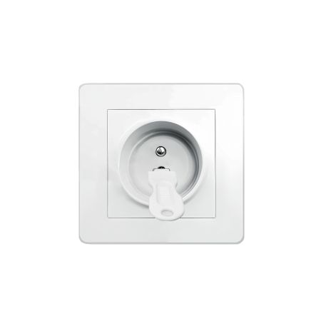 Set 12 capace de protectie pentru prize cu doua cheite, Alb, Sipo 614651