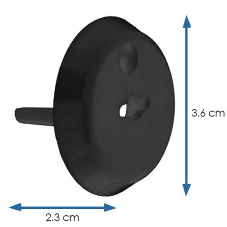 Set 12 capace de protectie pentru prize cu doua cheite, Negru, Sipo 614530