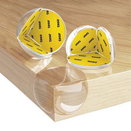Set 12 coltare din silicon cu forma rotunjita, 32 x 32 mm, Sipo 614582