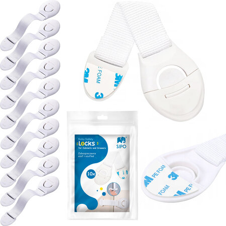 Set Incuietoare curea pentru dulapuri si sertare, 10 bucati, Sipo 614657