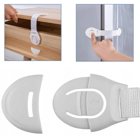 Set Incuietoare curea pentru dulapuri si sertare, 10 bucati, Sipo 614663